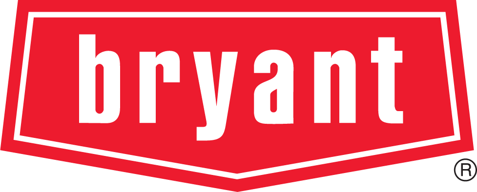 Bryant logo in white text on a red background with a white outline.
