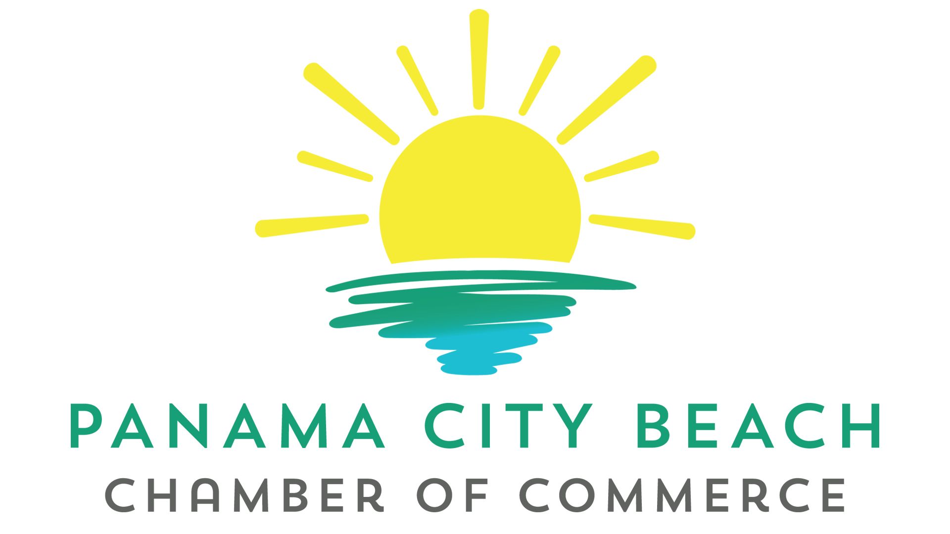 The logo for the panama city beach chamber of commerce