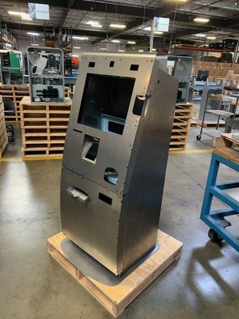 the Franklin Payment Kiosk shell in the factory