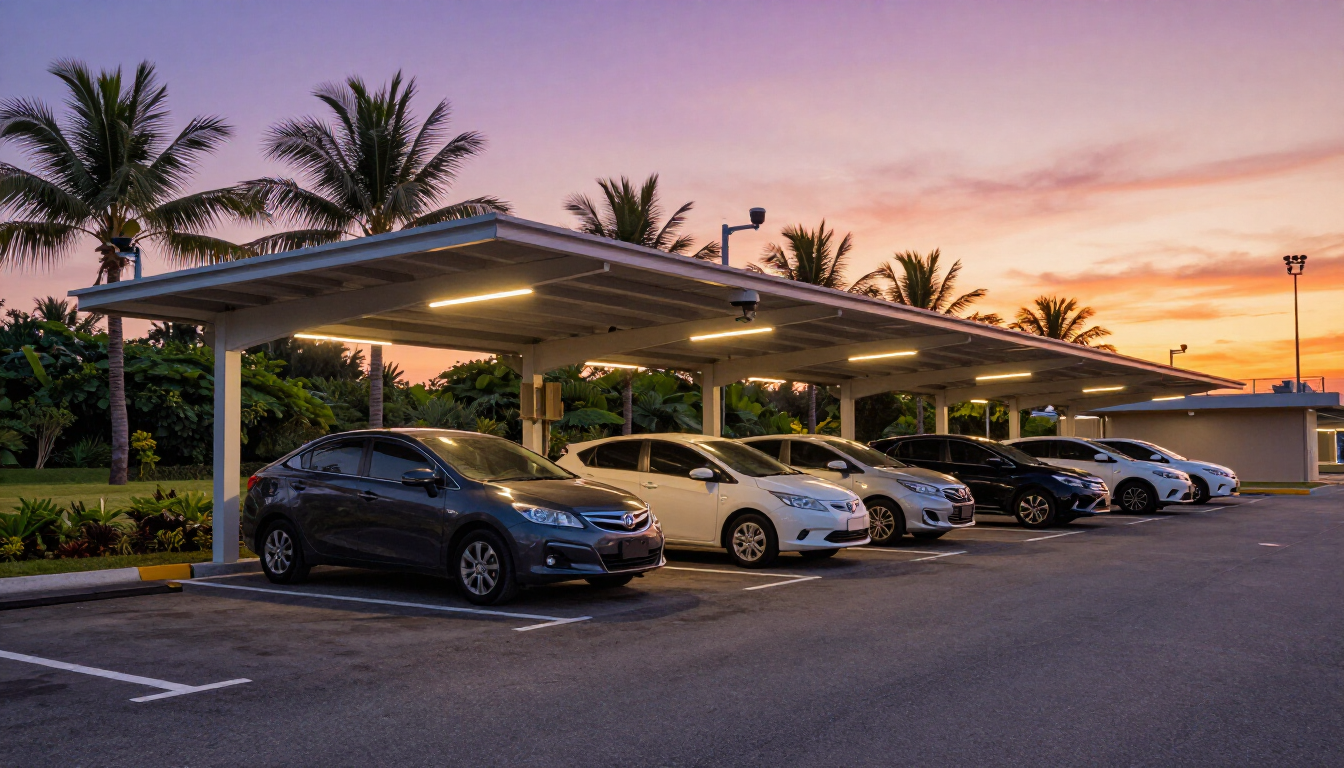 Parking sécurisé et couvert à l'aéroport de Tontouta Nouvelle-Calédonie