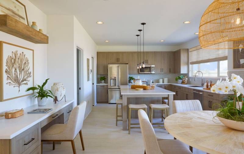 kitchen and living room in floor plan 4