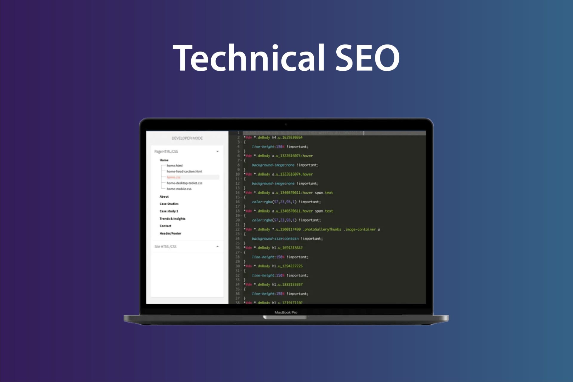 Technical SEO example