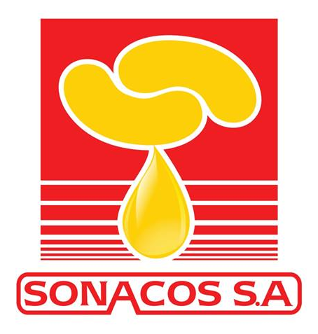 Un logo pour sonacos sa avec une goutte d'huile