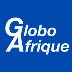 Un logo bleu et blanc pour globo afrique