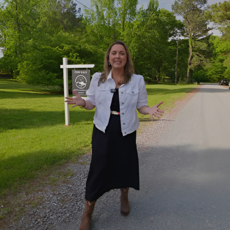 Woman with arms outstretched
