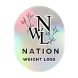 A logo for a company called nation weight loss NWL