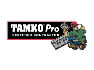 The logo for tamko pro is a certified contractor.