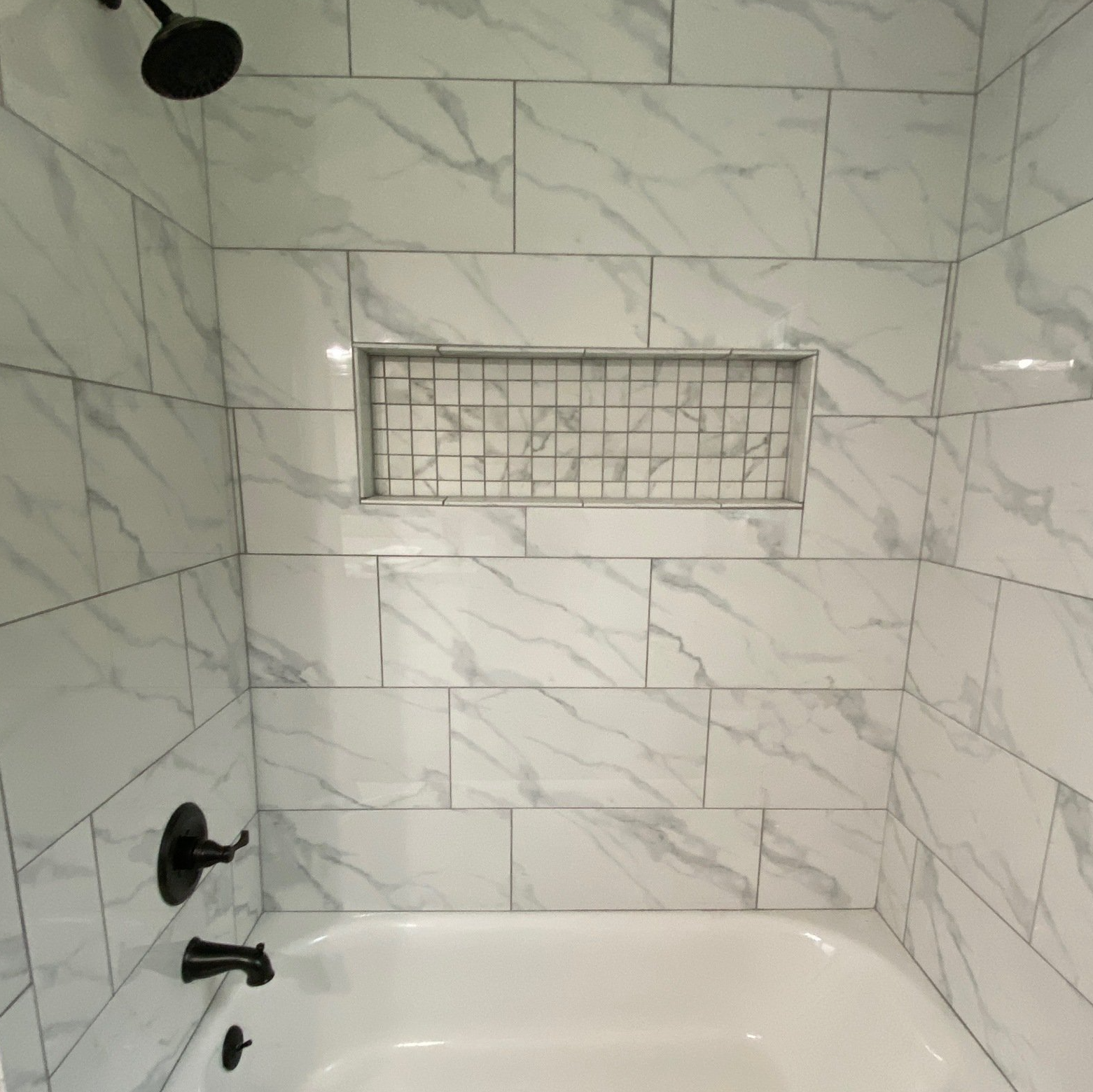 Ceramic tile shower