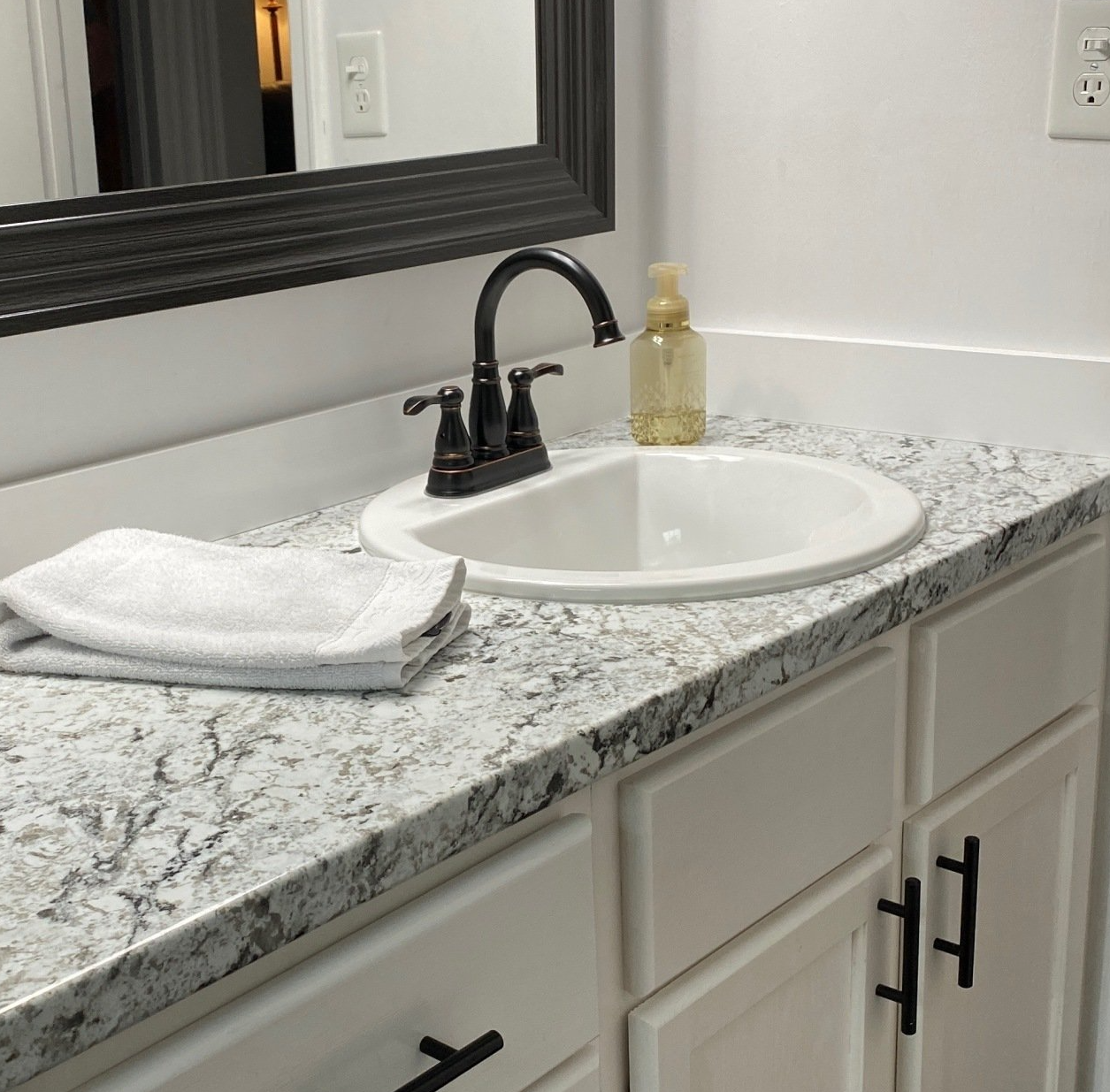 Bath remodel with sink, countertops and more
