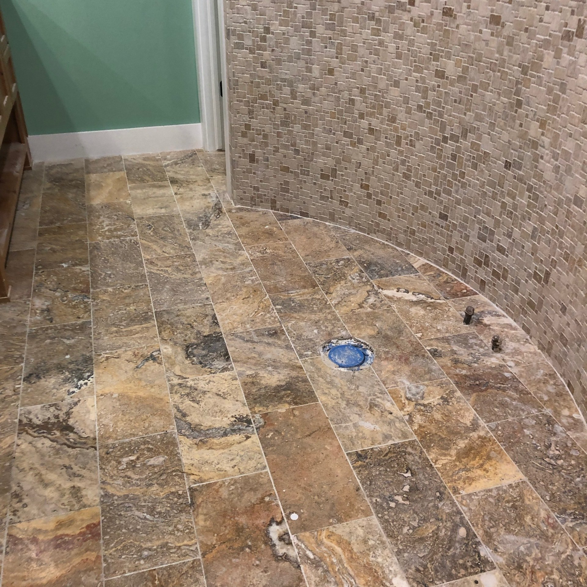 Natural stone, bathroom floor