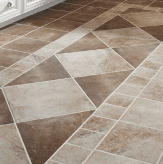 Ceramic tile flooring