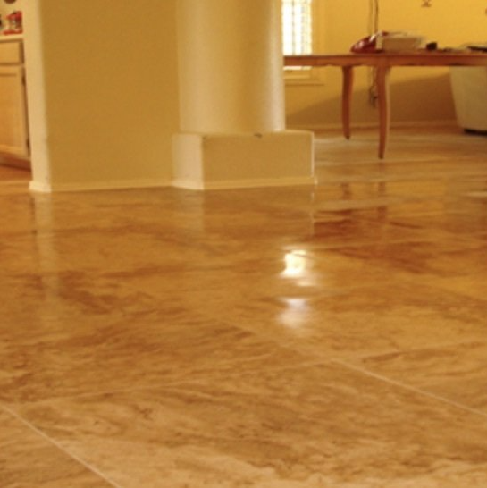 Natural stone tile flooring