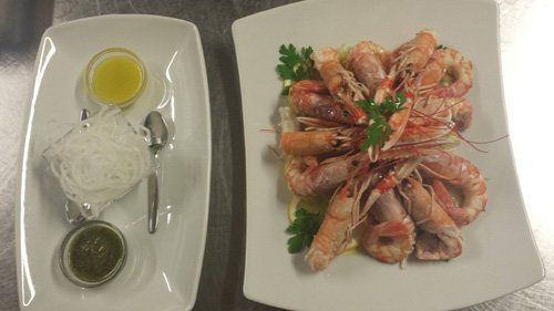 piatto gamberoni al forno