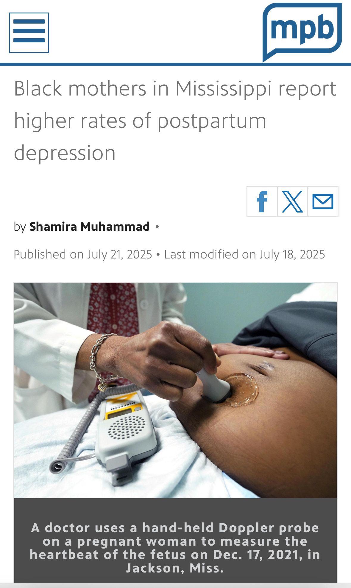 Black mothers in Mississippi report higher rates of postpartum depression