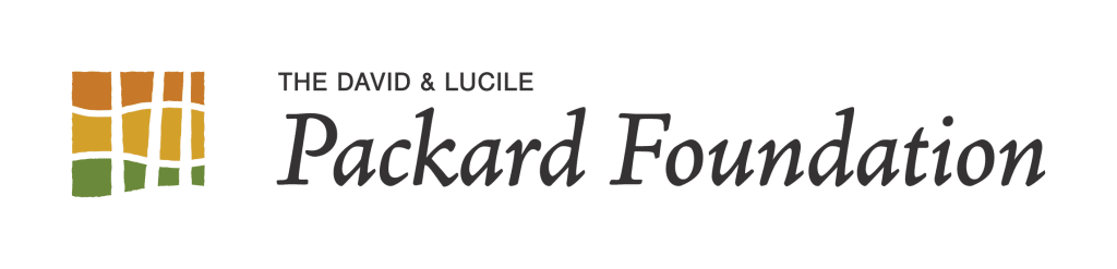The David & Lucile Packard Foundation logo in gold and black text with a green and gold square emblem