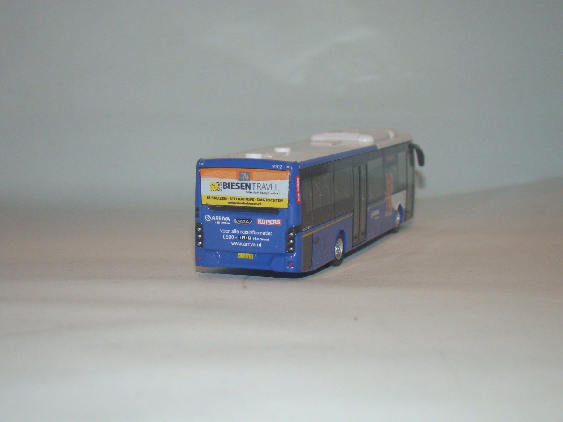 Arriva Limburg, Holland OTO, VDL LLE, Lijn 74 Nederweert, met Kuypers Weert op de achterzijde