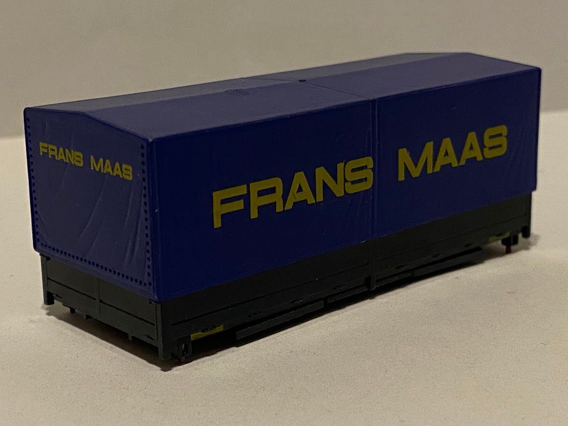 Frans Maas Afzetbak 1 Donker zeil alleen achterzijde opdruk achterzijde