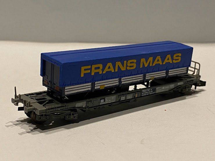 Frans Maas Wagon Roco 25157 schaal 1:160 Trailstar achterzijde