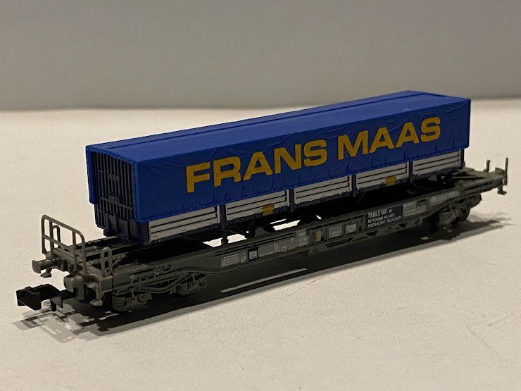 Frans Maas Wagon Roco 25157 schaal 1:160 Trailstar voorzijde