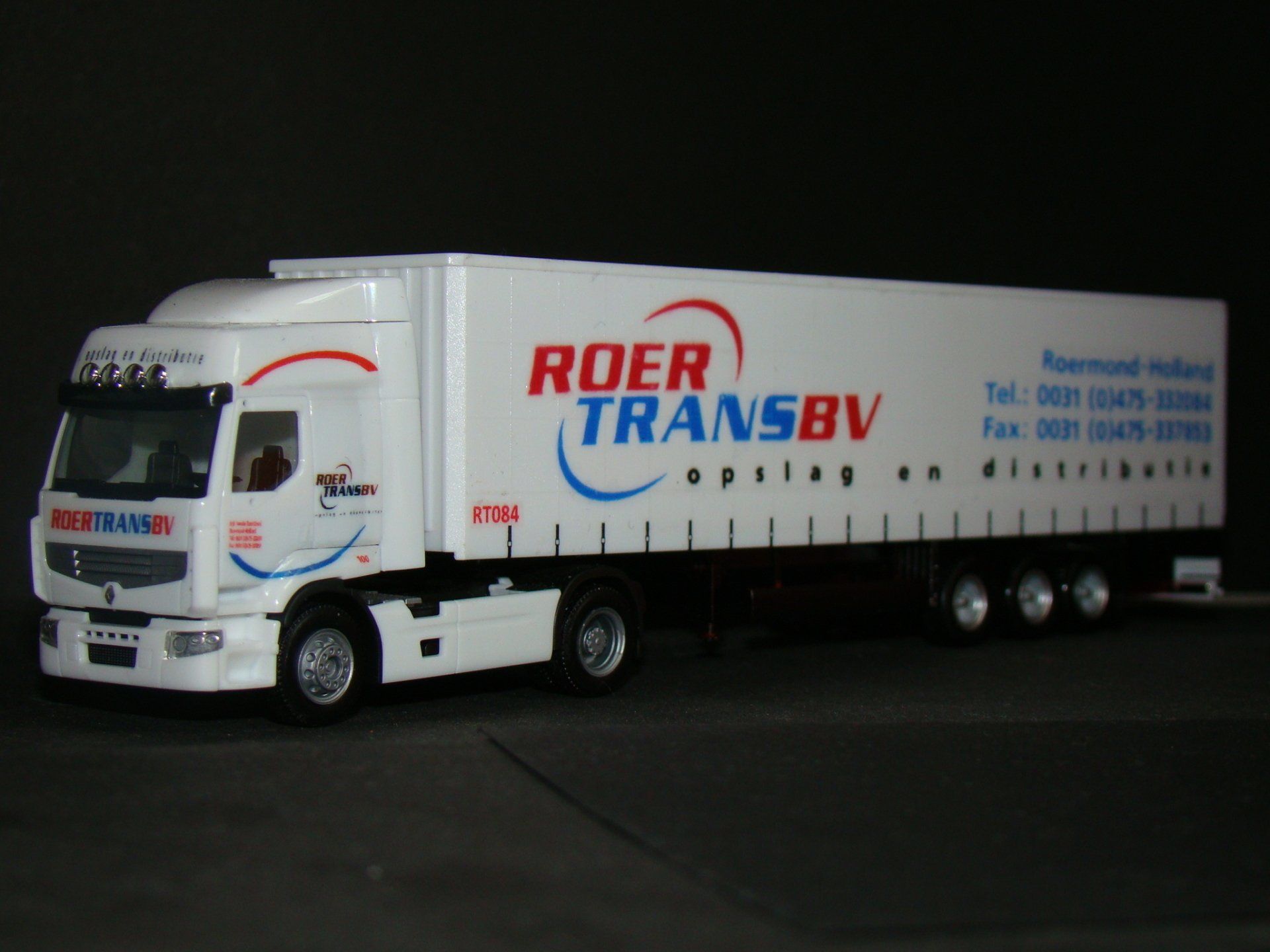 Roertrans Herpa Eigenbouw Renault Premium Tautliner