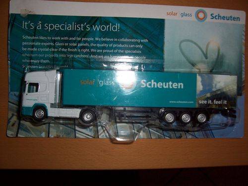 Scheuten Glasgroep Promotoys Scania R-Serie in Blister