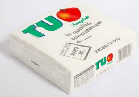 Tovaglia di Carta Taglio 1x1m Cachemir 40g (400 Pezzi)