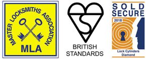 MLA Locksmiths, British Standards and Sold Secure Logo