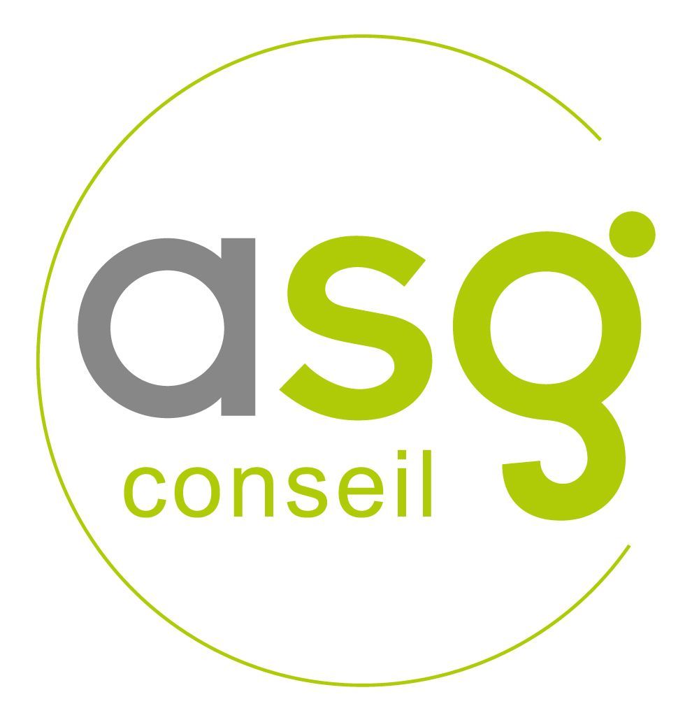 Un logo pour une entreprise appelée asg conseil