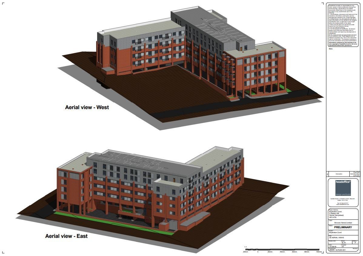 Bryanston Court miniature model