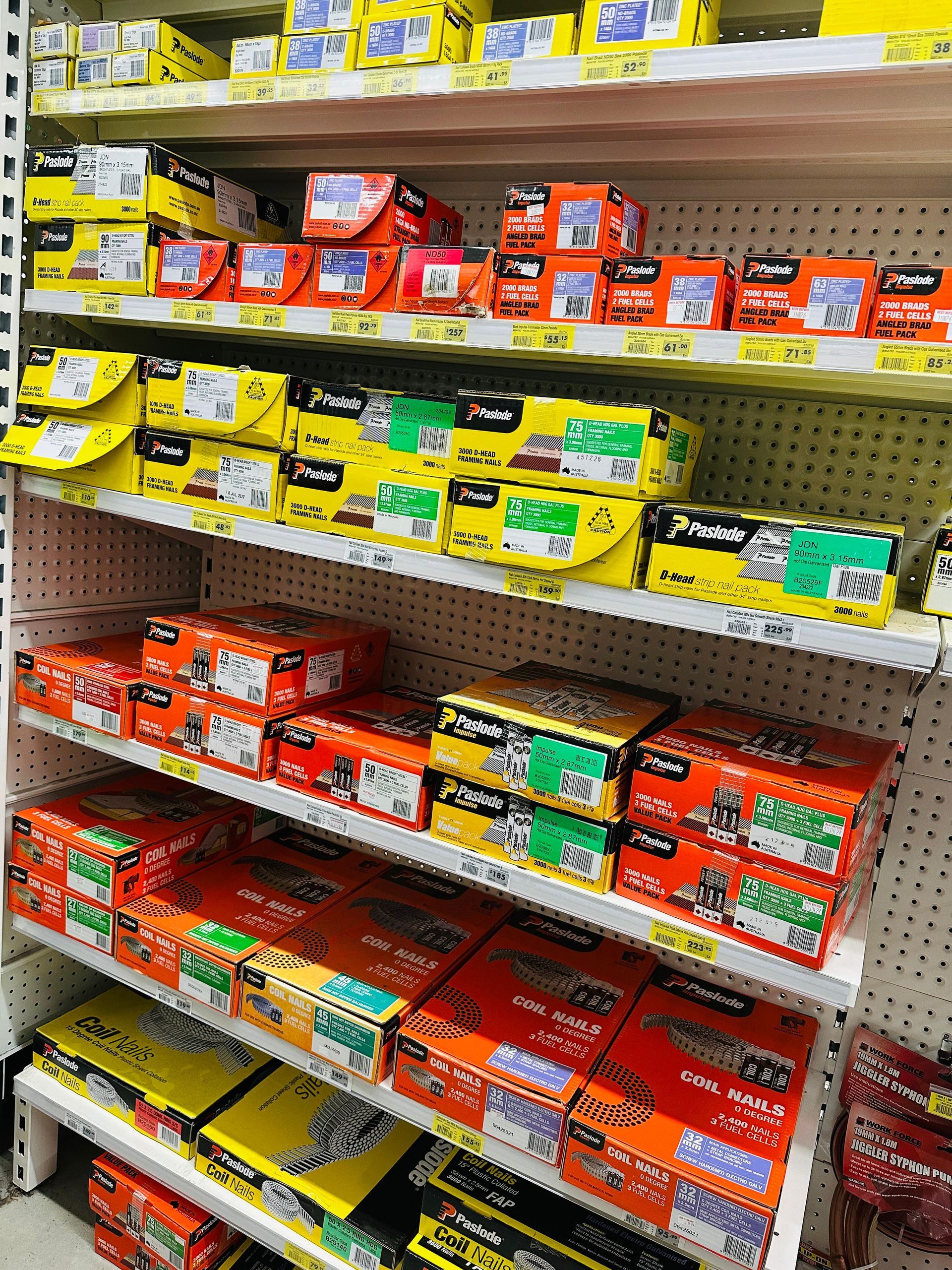 A Shelf In A Store Filled With Lots Of Safety Equipment — Laurieton Warehouse in Laurieton, NSW