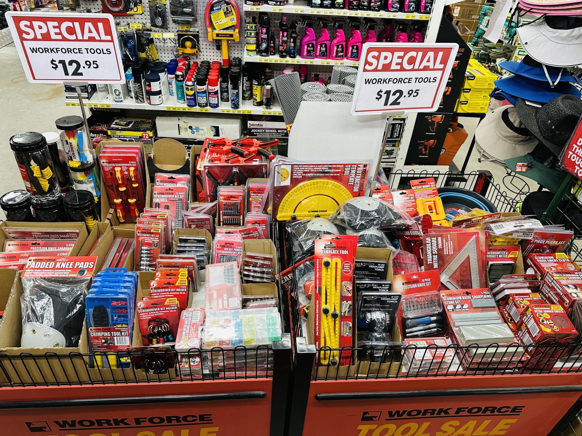 A Store Shelf Filled With Lots Of Different Types Of Tools — Laurieton Warehouse in Laurieton, NSW