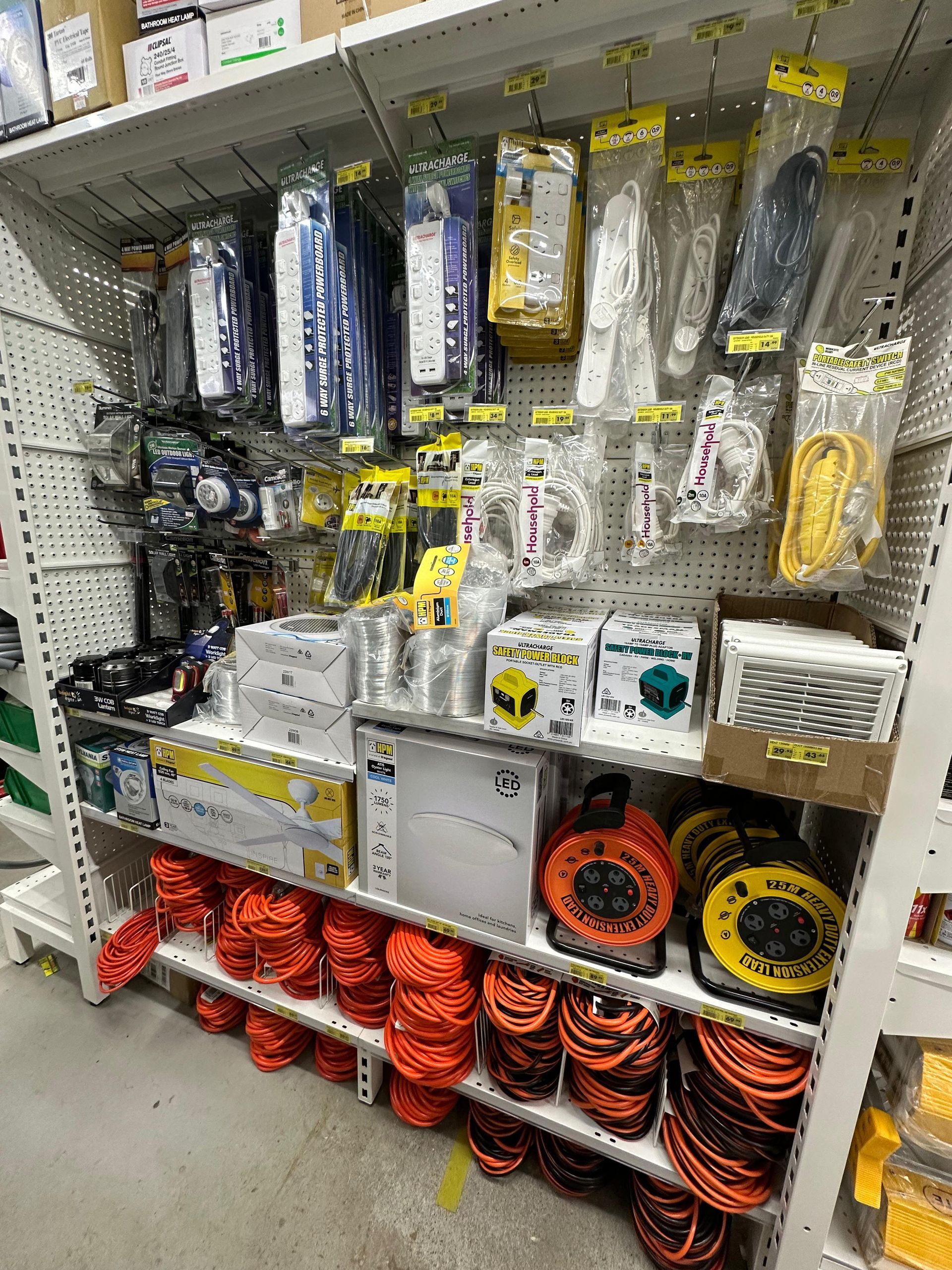 A Display Of Tools In A Store With A Sign That Says Gate Range — Laurieton Warehouse in Laurieton, NSW