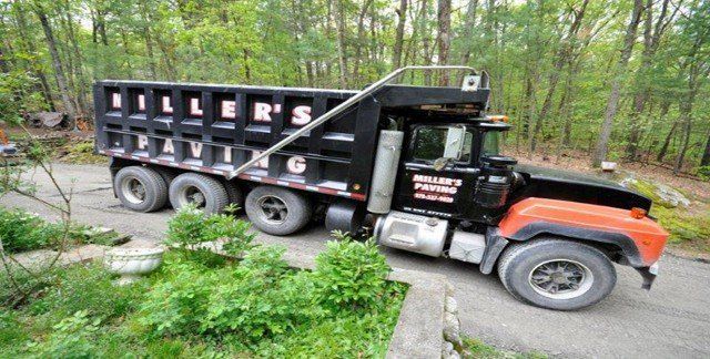 Black Truck 18 Wheeler Truck — Lunenburg, MA — Miller’s Paving, LLC