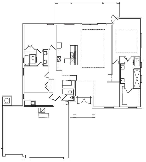 A 3 bedroom 2 bathroom house floor plan built by Blue Heron Construction in Cape Coral