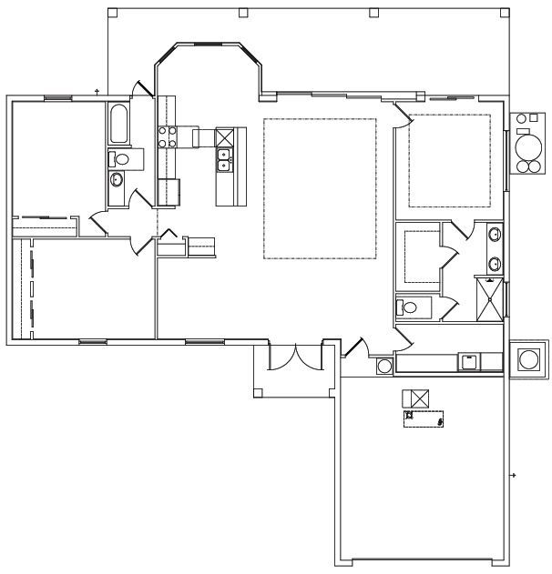 A 3 bedroom 2 bathroom house floor plan built by Blue Heron Construction in Cape Coral