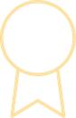 Ein gelbes Band in einem Kreis auf weißem Hintergrund.