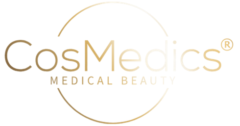 Auf weißem Hintergrund ist ein Logo für Cosmedics Medical Beauty zu sehen.