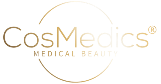 Auf weißem Hintergrund ist ein Logo für Cosmedics Medical Beauty zu sehen.