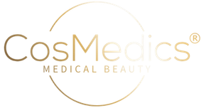 Auf weißem Hintergrund ist ein Logo für Cosmedics Medical Beauty zu sehen.