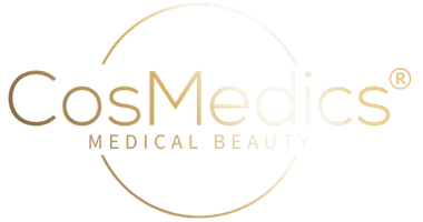 Auf weißem Hintergrund ist ein Logo für Cosmedics Medical Beauty zu sehen.