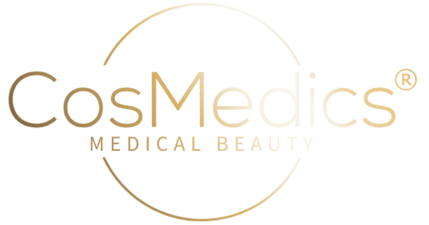 Auf weißem Hintergrund ist ein Logo für Cosmedics Medical Beauty zu sehen.
