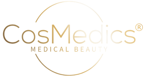 Auf weißem Hintergrund ist ein Logo für Cosmedics Medical Beauty zu sehen.