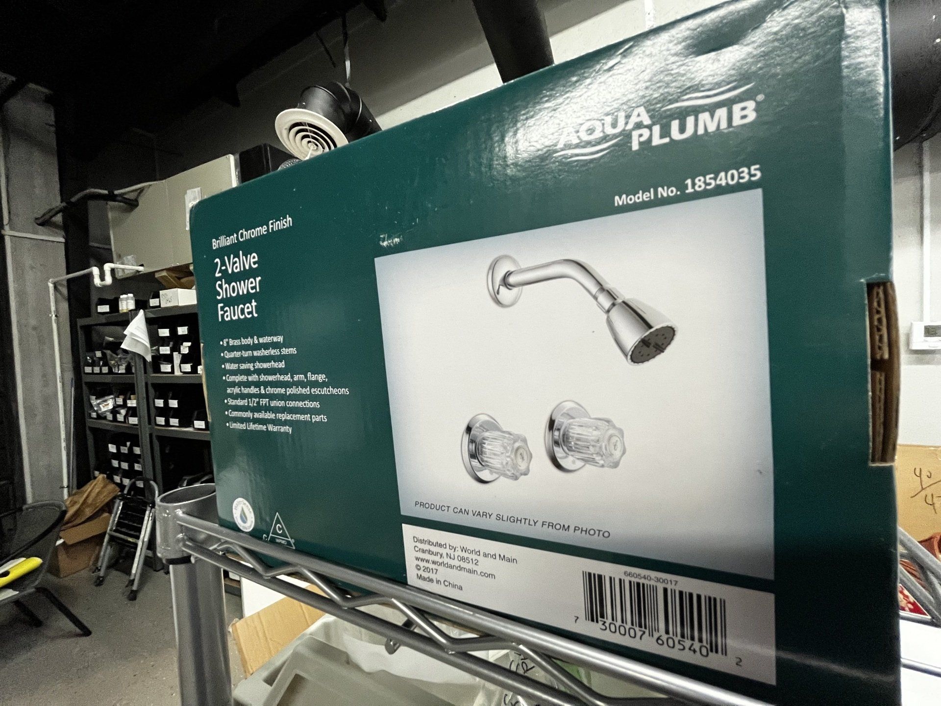 A box that says aqua plumb on it