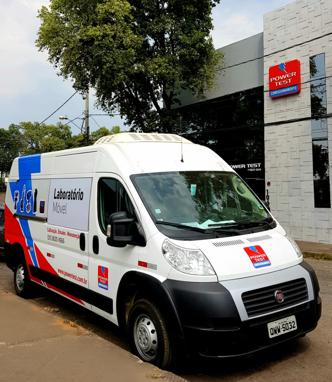 laboratório móvel de ensaio