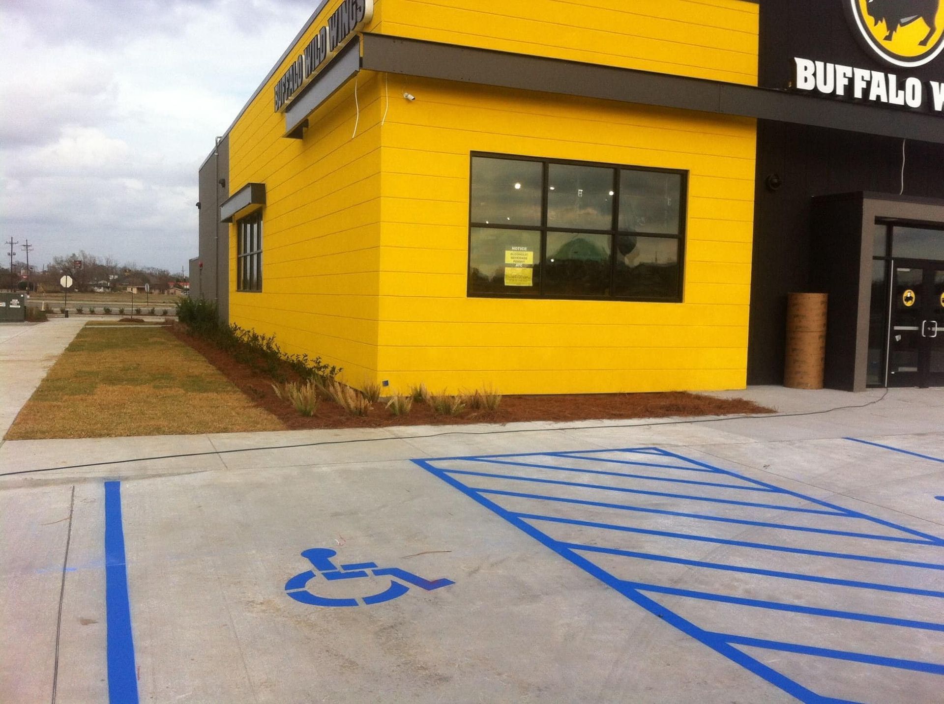 handicapped parking lot striping