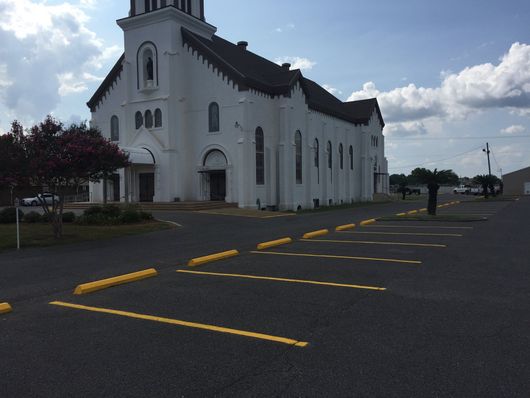 church parking lot striping