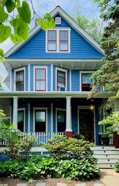 House with Red Door — Wilmington, DE — Ayala Painting
