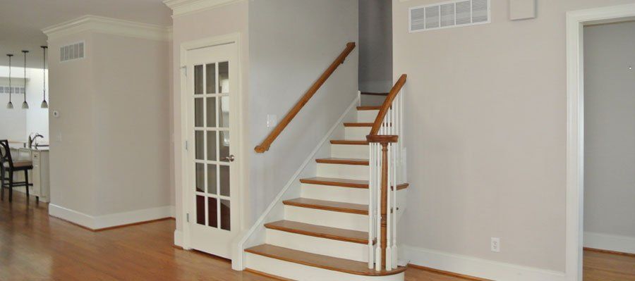 White Staircase with Wooden Staircase Railing — Wilmington, DE — Ayala Painting