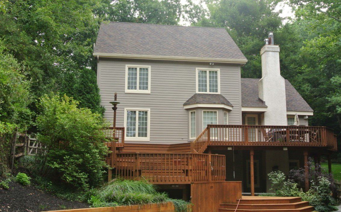 House with Wooden Deck — Wilmington, DE — Ayala Painting