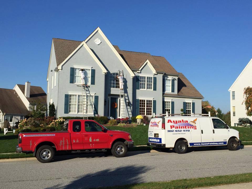 Ayala Painting Staffs Working on the Residential House — Wilmington, DE — Ayala Painting
